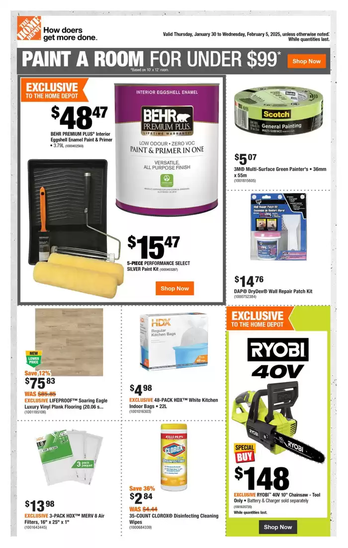 Home Depot catalogue in Sarnia | Weekly Flyer_CP | 2025-01-30 - 2025-02-05