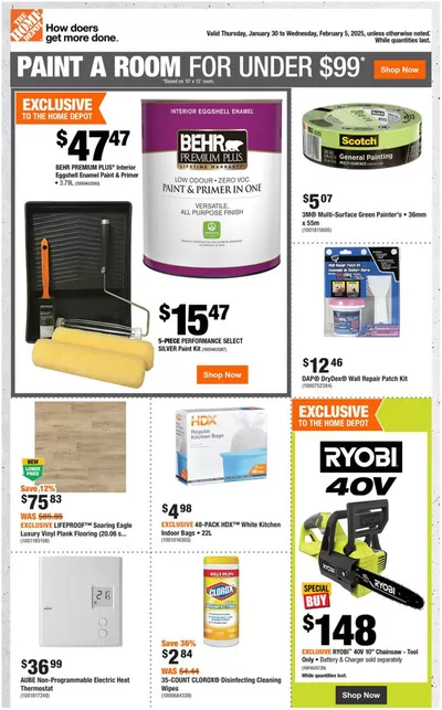 Home Depot catalogue in Ottawa | Current bargains and offers | 2025-01-30 - 2025-02-05