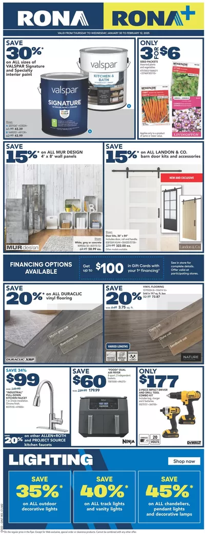 Garden & DIY offers in North York | Top offers for smart savers in RONA | 2025-01-30 - 2025-02-05