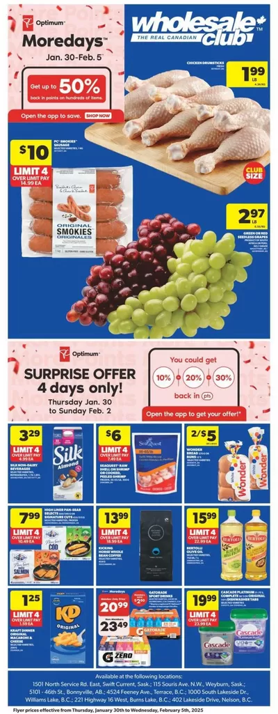 Grocery offers in Lethbridge | Wholesale Club Weekly ad in Wholesale Club | 2025-01-30 - 2025-02-05