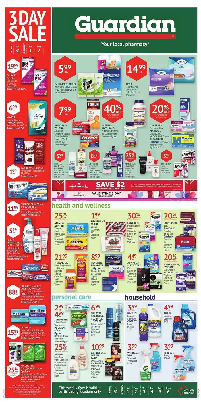 Guardian Pharmacy catalogue in Winnipeg | Guardian Pharmacy weekly flyer | 2025-01-31 - 2025-02-06