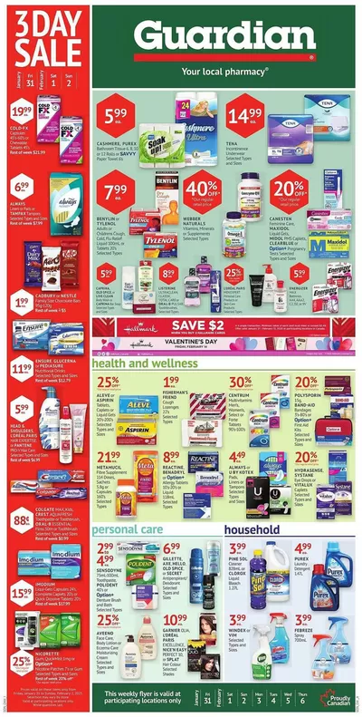 Pharmacy & Beauty offers in Charlottetown (Prince Edward Island) | Guardian Pharmacy weekly flyer in Guardian Pharmacy | 2025-01-31 - 2025-02-06