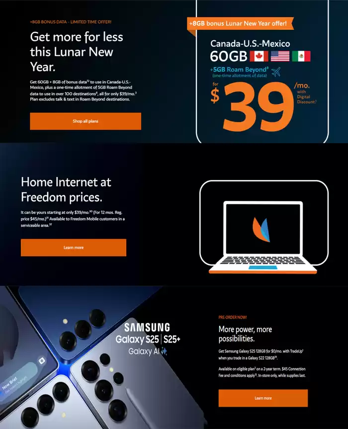 Freedom Mobile catalogue in Toronto | Current deals and offers | 2025-01-30 - 2025-02-13