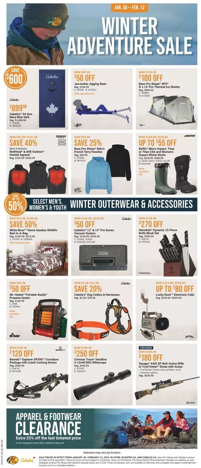 Sport offers in Regina | Winter Adventure Sale in Bass Pro Shop | 2025-01-30 - 2025-02-12