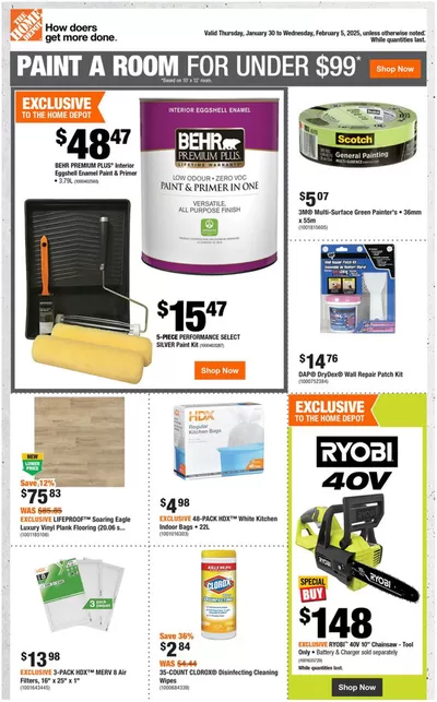 Home Depot catalogue in Ottawa | Weekly Flyer_CP | 2025-01-30 - 2025-02-05