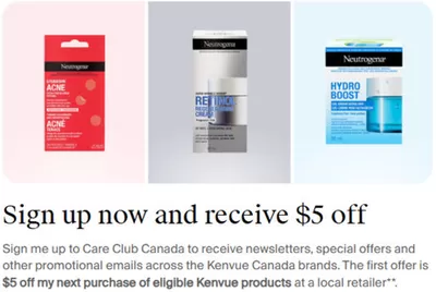 Pharmacy & Beauty offers in High Level | Sign up & receive $5 Off in Neutrogena | 2025-02-07 - 2025-02-21