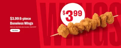 Grocery offers in Edson | $3.99 8-piece Boneless Wings in 7 Eleven | 2025-02-11 - 2025-02-25