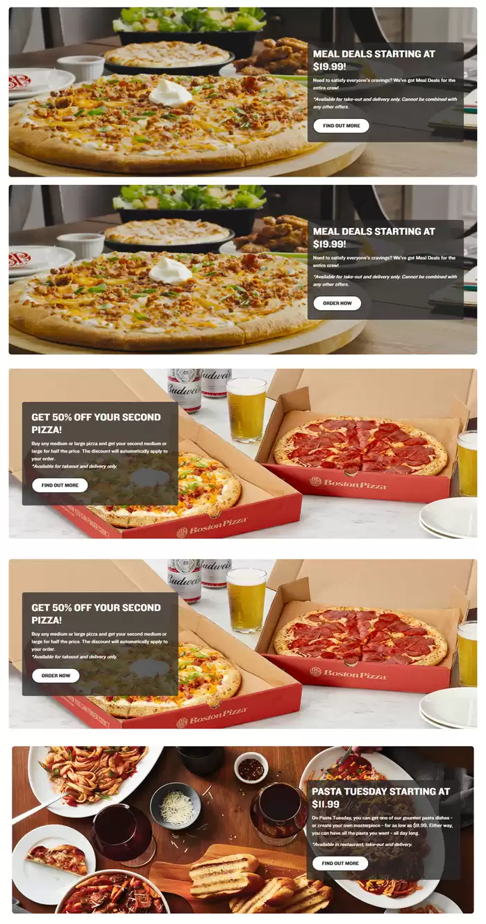 Boston Pizza catalogue in High Level | CURRENT PROMOTIONS | 2025-02-11 - 2025-02-25