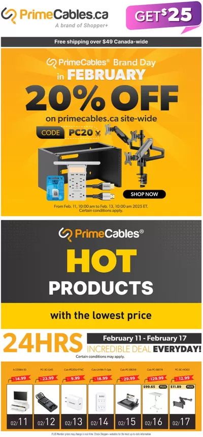 Electronics offers in La Crête | Hot Products in Primecables | 2025-02-12 - 2025-02-18