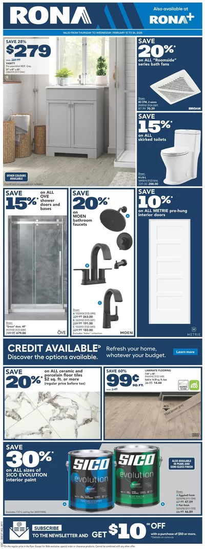 RONA catalogue in La Crête | Current deals and offers | 2025-02-13 - 2025-02-19