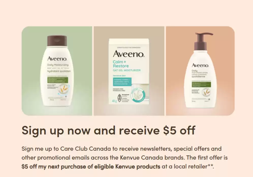 Aveeno catalogue | Receive $5 Off | 2025-02-12 - 2025-02-26