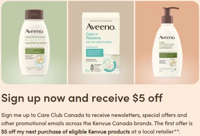 Pharmacy & Beauty offers in High Level | Receive $5 Off in Aveeno | 2025-02-12 - 2025-02-26