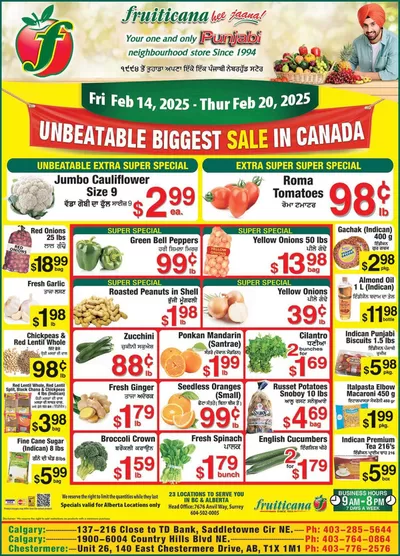 Fruiticana catalogue in Edmonton | Fruiticana flyer | 2025-02-14 - 2025-02-28