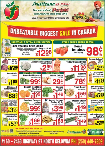 Fruiticana catalogue in Edmonton | Great discounts on selected products | 2025-02-14 - 2025-02-28