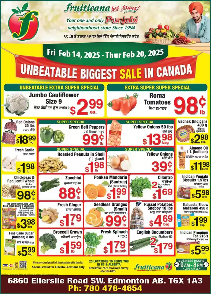 Fruiticana catalogue in Edmonton | Discounts and promotions | 2025-02-14 - 2025-02-28