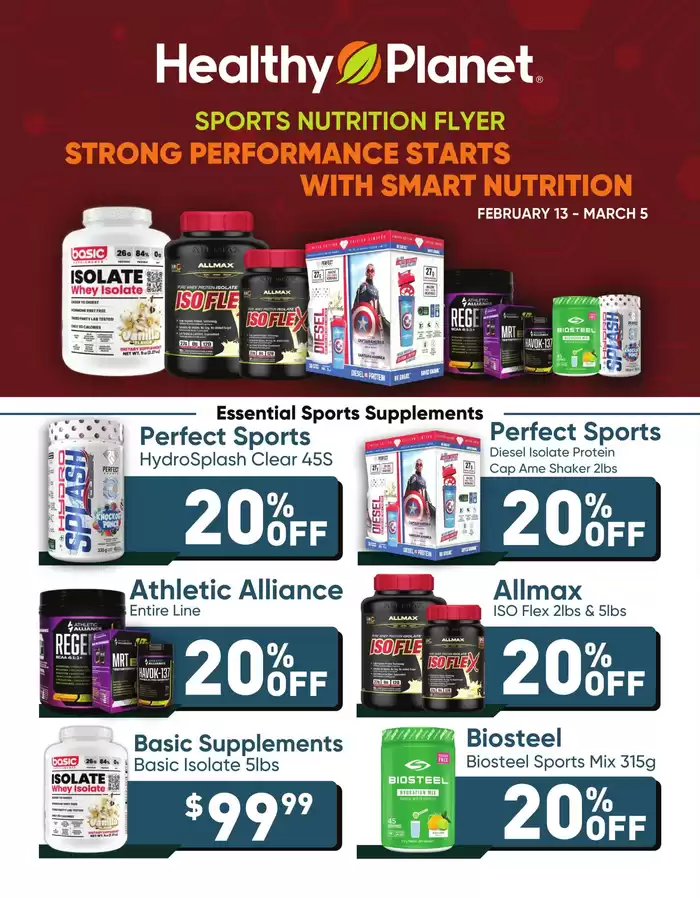 Healthy Planet catalogue in Richmond Hill | SPORTS NUTRITION FLYER | 2025-02-14 - 2025-03-05