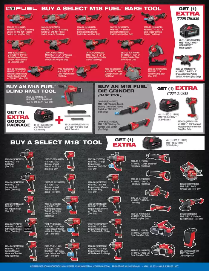 Fastenal catalogue in Fort Frances | Milwaukee Tool Q1 Promo | 2025-02-14 - 2025-04-30