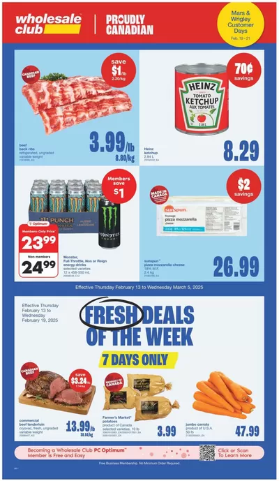 Wholesale Club catalogue in Kawartha Lakes | Wholesale Club Weekly ad | 2025-02-13 - 2025-03-05