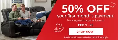 Home & Furniture offers in Yorkton | 50% Off Sale in Aaron's | 2025-02-18 - 2025-02-28