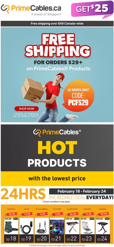 Electronics offers in Whitecourt | Hot Products in Primecables | 2025-02-19 - 2025-02-25