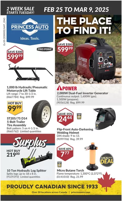 Garden & DIY offers in Scarborough | Top deals for all customers in Princess Auto | 2025-02-25 - 2025-03-09