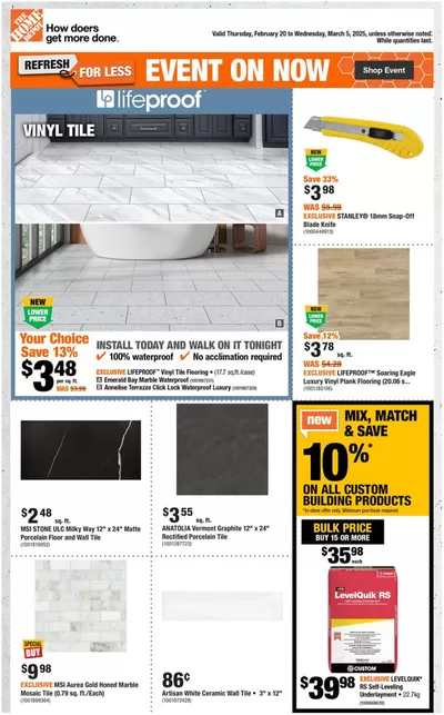 Garden & DIY offers in Windsor QC | Current deals and offers in Home Depot | 2025-02-20 - 2025-03-05