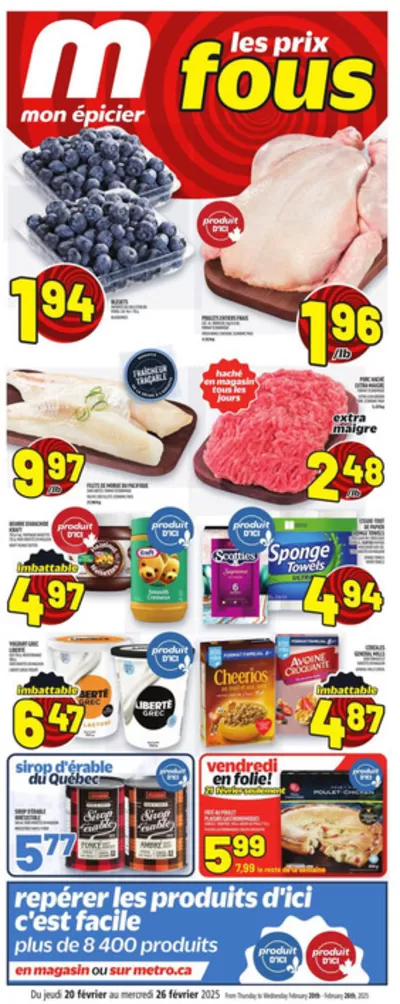 Grocery offers in Victoriaville | Top deals for all customers in Metro | 2025-02-20 - 2025-02-26