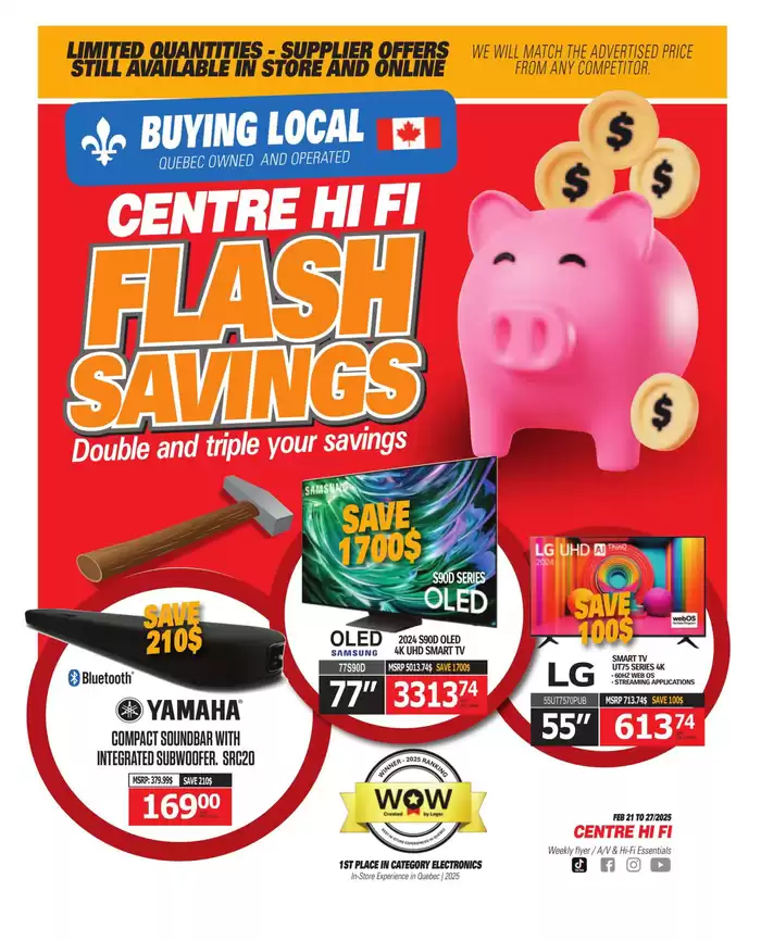 Centre Hi-Fi catalogue in Laval | Weekly Flyer | 2025-02-21 - 2025-02-27