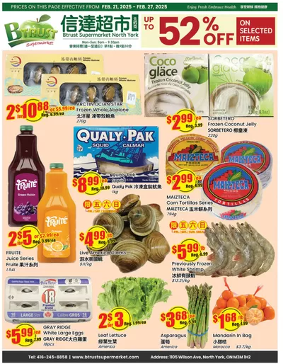 Btrust Supermarket catalogue in Mississauga | Up To 52% Off | 2025-02-21 - 2025-02-27