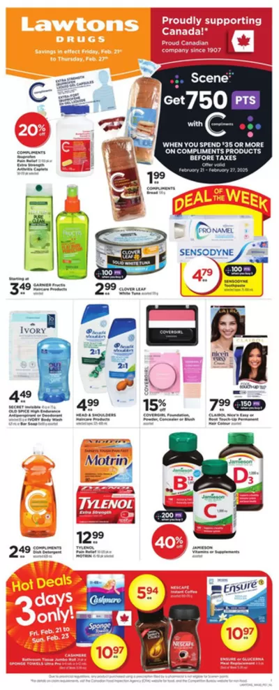 Pharmacy & Beauty offers in Shelburne NS | Weekly Ad in Lawtons Drugs | 2025-02-21 - 2025-02-27