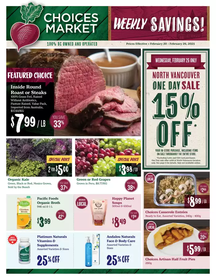 Choices Market catalogue in Vancouver | Choices Market weekly flyer | 2025-02-21 - 2025-03-07