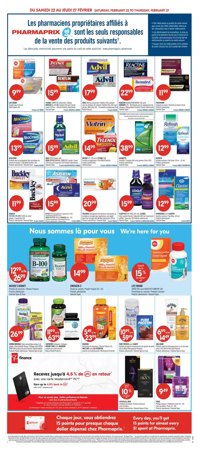 Pharmaprix catalogue in Sherbrooke QC | Current deals and offers | 2025-02-22 - 2025-02-27