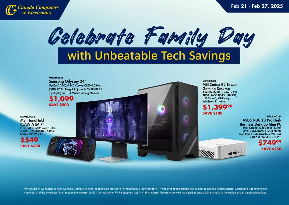 Canada Computers catalogue in Kitchener | Celebrate Family Day | 2025-02-21 - 2025-02-27