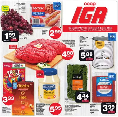 IGA Extra catalogue in Gatineau | Top offers for all bargain hunters | 2025-02-27 - 2025-03-05