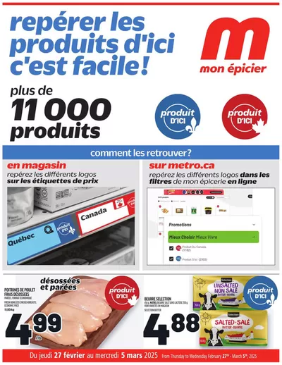 Grocery offers in Rimouski | Metro weekly flyer Quebec in Metro | 2025-02-27 - 2025-03-05