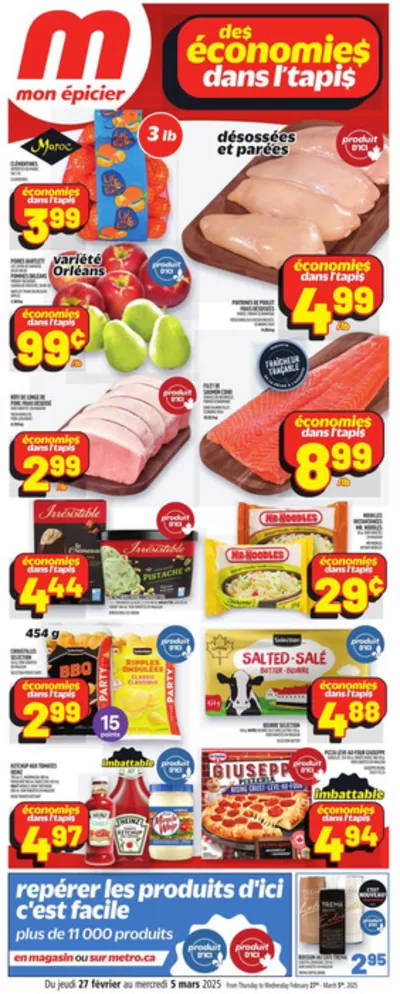 Grocery offers in Rimouski | Exclusive bargains in Metro | 2025-02-27 - 2025-03-05