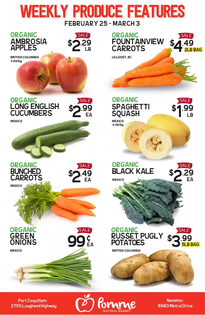 Pomme Natural Market catalogue in Nanaimo | Weekly Produce Features | 2025-02-25 - 2025-03-03