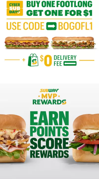 Restaurants offers in Lloydminster | Weekly Deals in Subway | 2025-02-25 - 2025-03-11