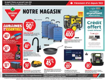 Canadian Tire catalogue in Sherbrooke QC | Current bargains and offers | 2025-02-27 - 2025-03-05