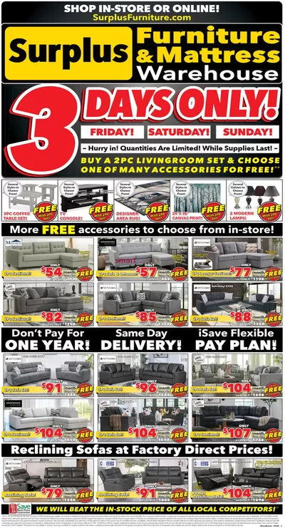 Home & Furniture offers in Winnipeg | Weekly Specials in Surplus Furniture | 2025-02-25 - 2025-03-02