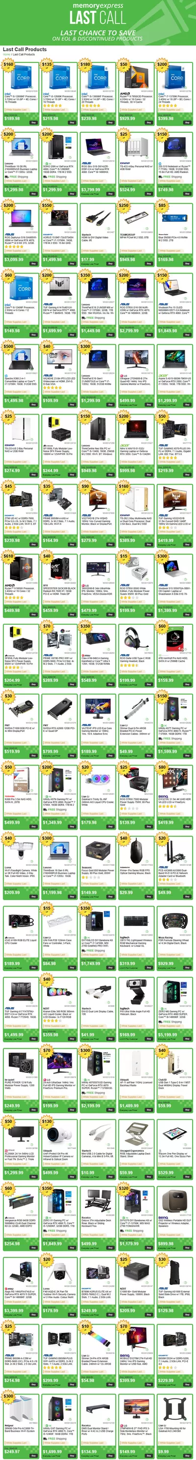 Electronics offers in Winnipeg | Last Chance To Save in Memory Express | 2025-02-26 - 2025-03-12