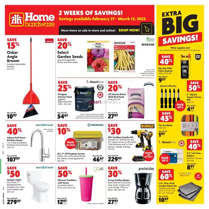 Home Hardware catalogue in Montreal | Top deals and discounts | 2025-02-27 - 2025-03-12