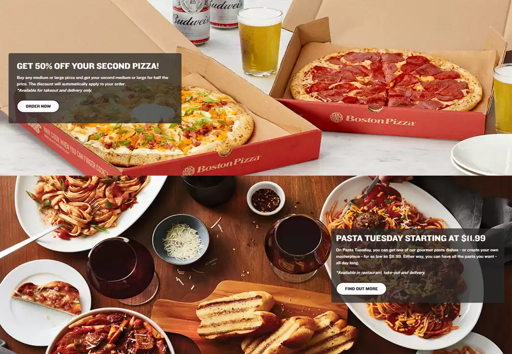 Boston Pizza catalogue in Fort McMurray | Weekly Deals | 2025-02-26 - 2025-03-12