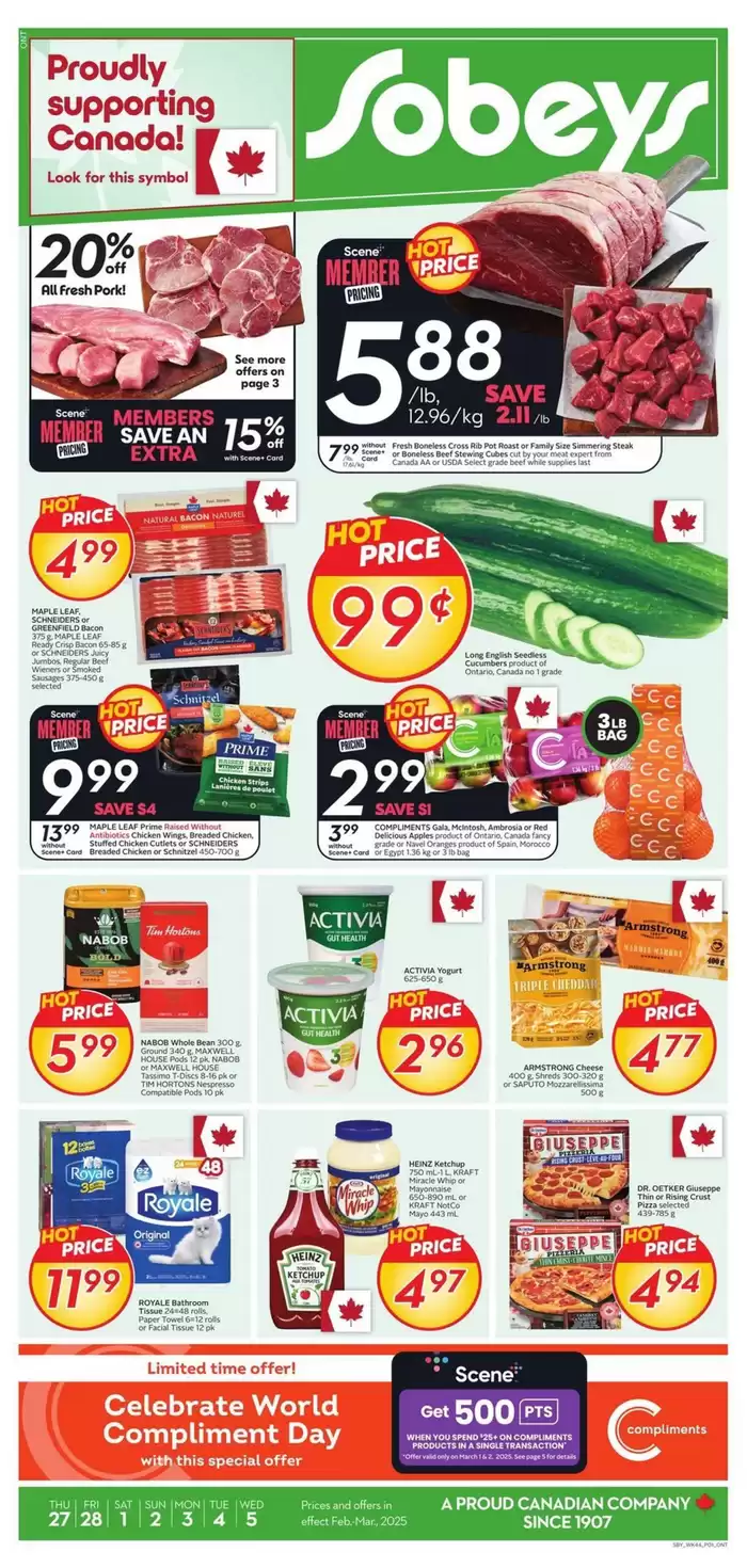 Sobeys catalogue in Regina | Sobeys Weekly ad | 2025-02-27 - 2025-03-05