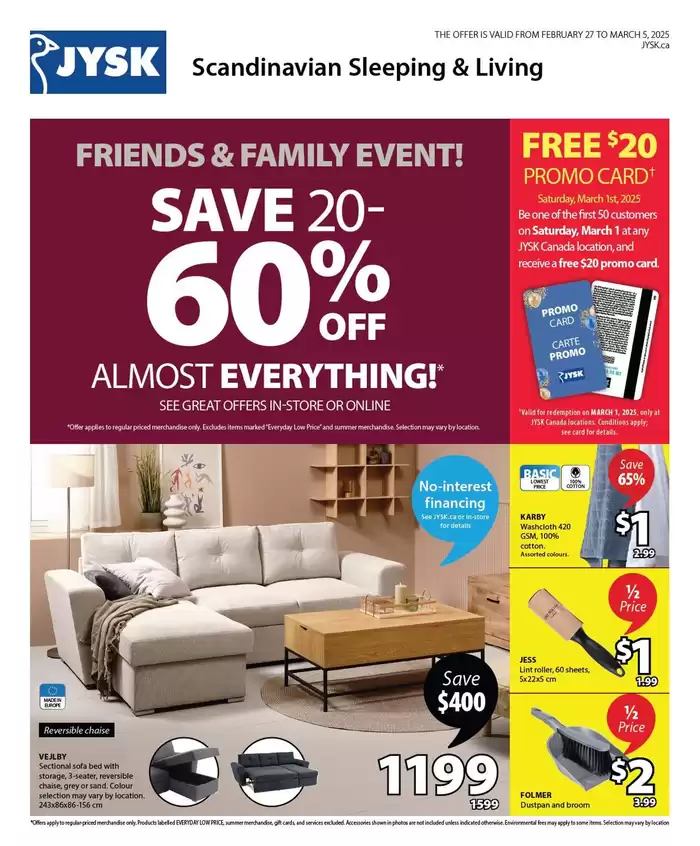 JYSK catalogue in Calgary | This week's offer Flyer | 2025-02-27 - 2025-03-05