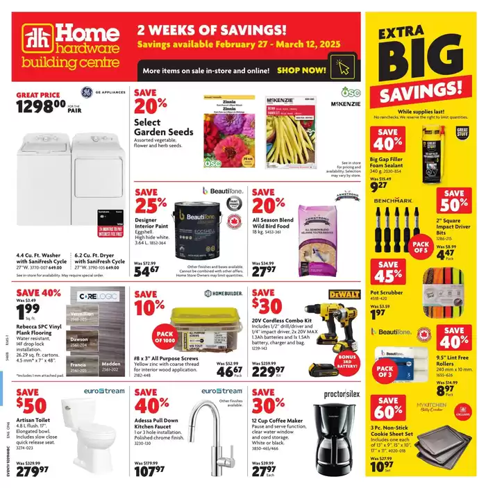 Home Hardware catalogue in Stratford | Discover attractive offers | 2025-02-27 - 2025-03-12