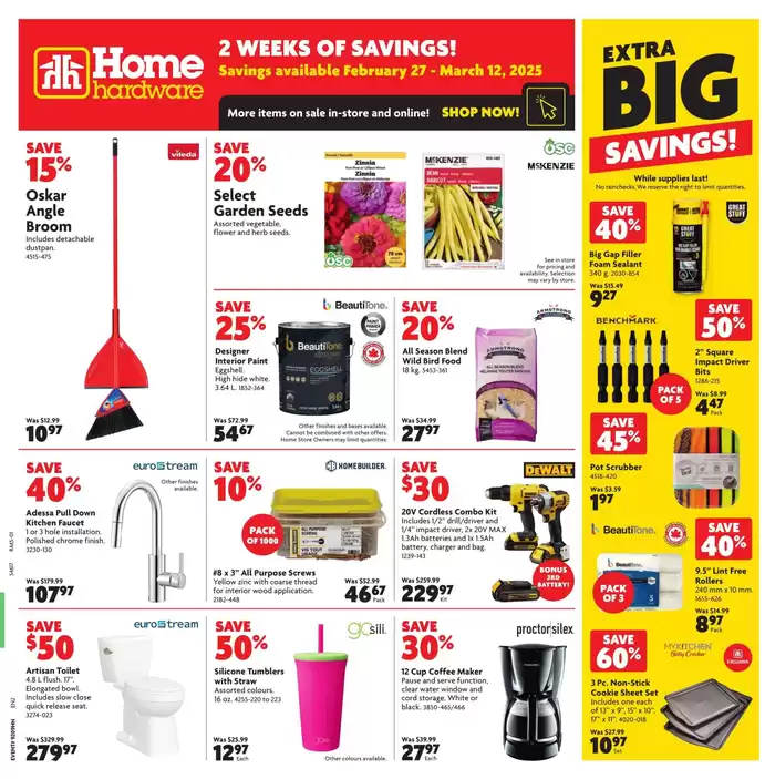 Home Hardware catalogue in Fort McMurray | Great discounts on selected products | 2025-02-27 - 2025-03-12