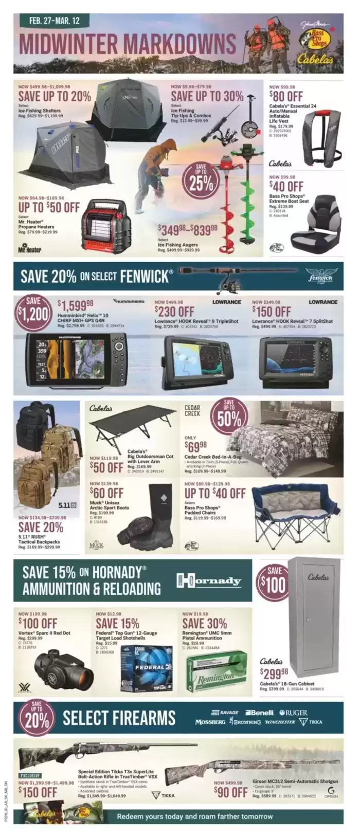 Cabela's catalogue in Saskatoon | Midwinter Markdowns | 2025-02-27 - 2025-03-12