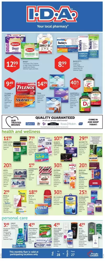 Pharmacy & Beauty offers in Hamilton | Current deals and offers in IDA Pharmacy | 2025-02-28 - 2025-03-27