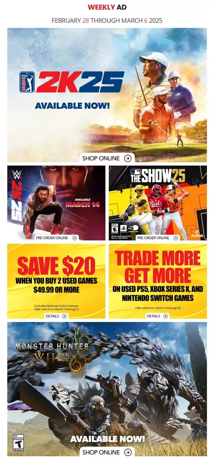 Game Stop catalogue in Mississauga | Game Stop Weekly ad | 2025-02-28 - 2025-03-06